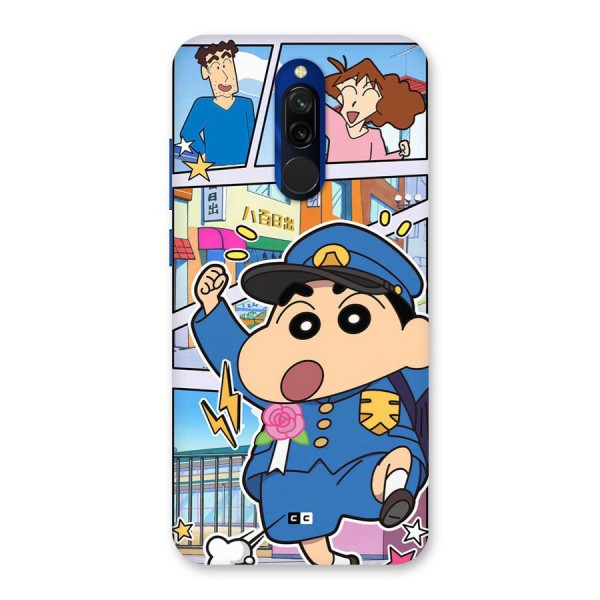 Officer Shinchan Back Case for Redmi 8