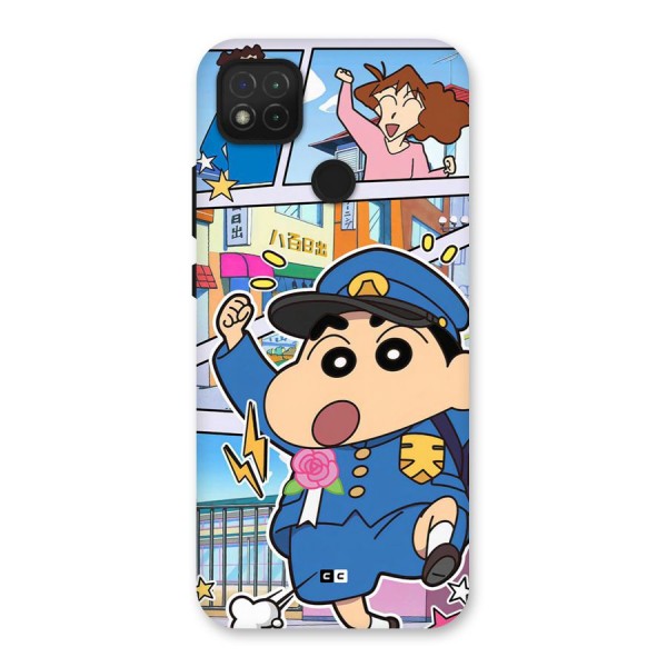 Officer Shinchan Back Case for Redmi 9C