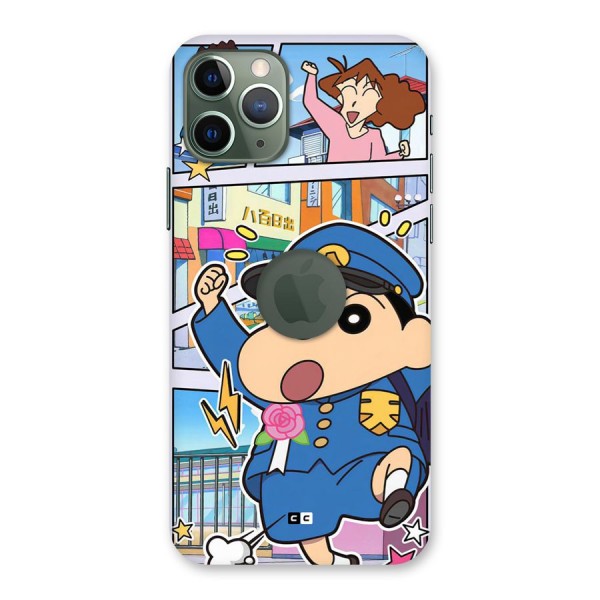 Officer Shinchan Back Case for iPhone 11 Pro Logo Cut