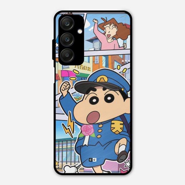 Officer Shinchan Metal Back Case for Galaxy A25 5G