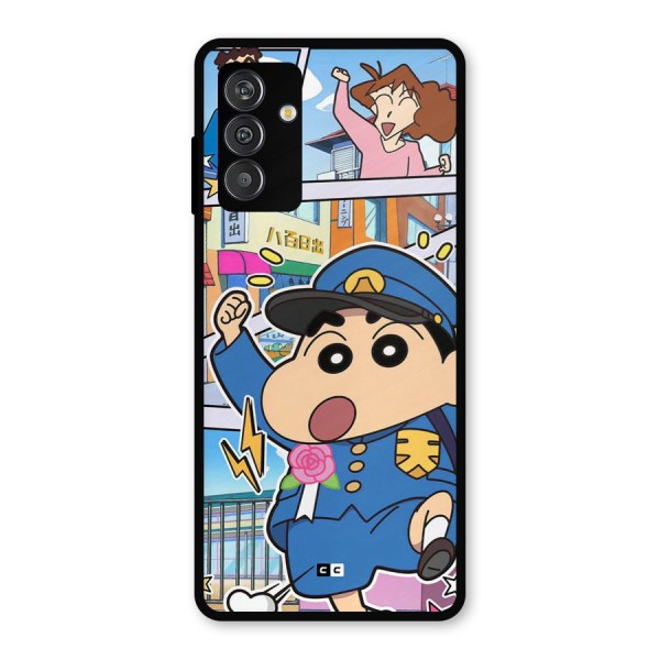 Officer Shinchan Metal Back Case for Galaxy F13