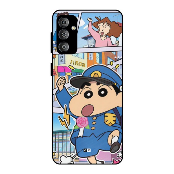 Officer Shinchan Metal Back Case for Galaxy F23