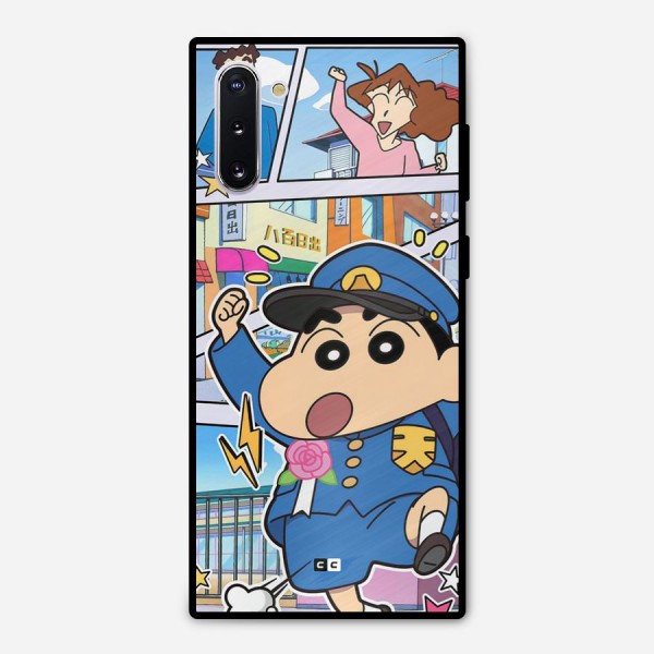 Officer Shinchan Metal Back Case for Galaxy Note 10