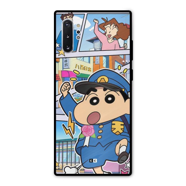 Officer Shinchan Metal Back Case for Galaxy Note 10 Plus