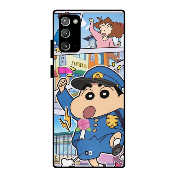 Officer Shinchan Metal Back Case for Galaxy Note 20