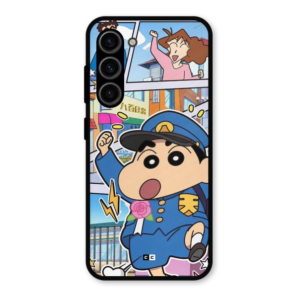 Officer Shinchan Metal Back Case for Galaxy S23