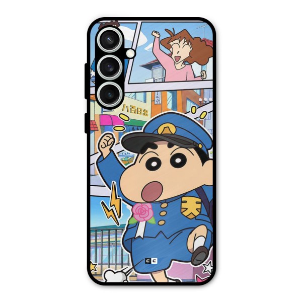 Officer Shinchan Metal Back Case for Galaxy S23 FE