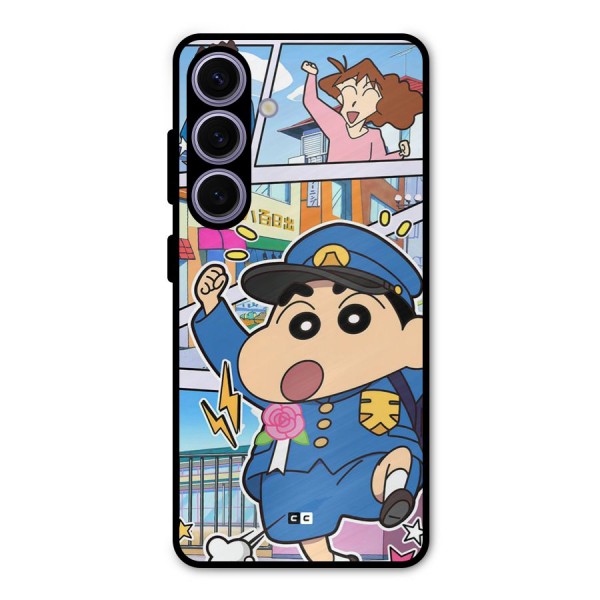 Officer Shinchan Metal Back Case for Galaxy S24