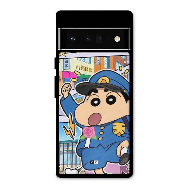 Officer Shinchan Metal Back Case for Google Pixel 6 Pro