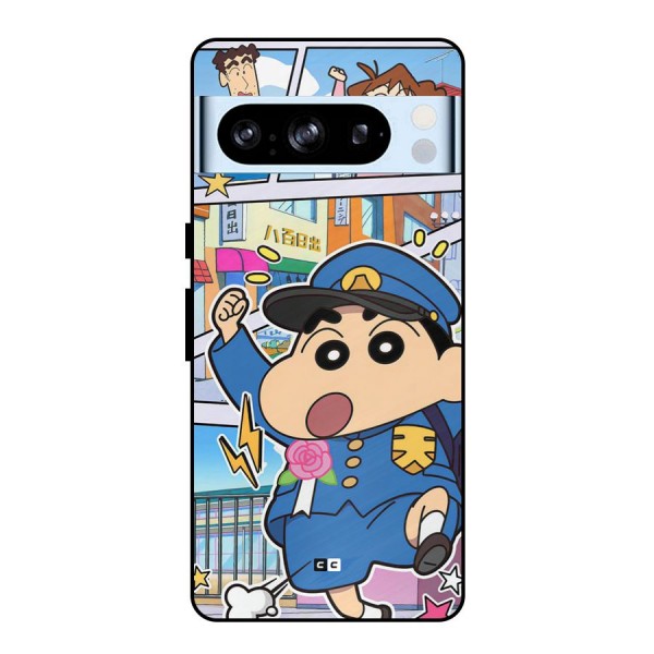 Officer Shinchan Metal Back Case for Google Pixel 8 Pro