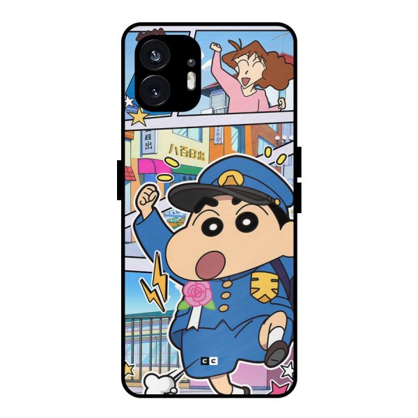 Officer Shinchan Metal Back Case for Nothing Phone 2