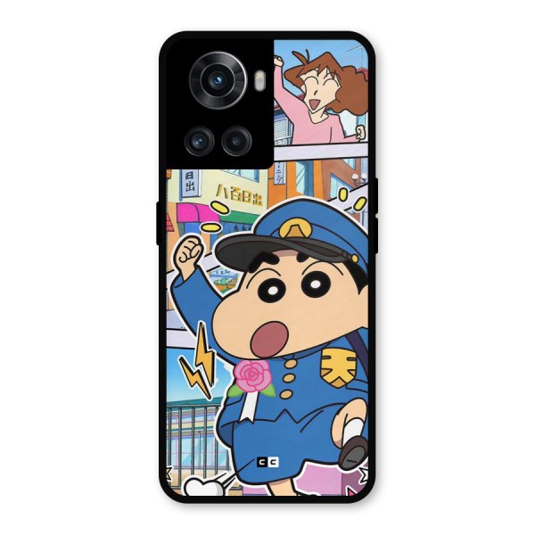 Officer Shinchan Metal Back Case for OnePlus 10R