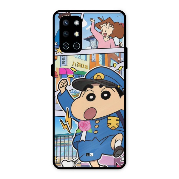 Officer Shinchan Metal Back Case for OnePlus 9R