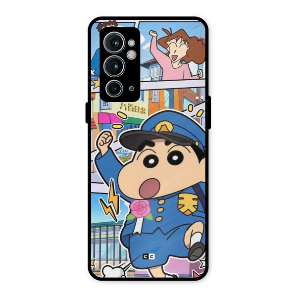 Officer Shinchan Metal Back Case for OnePlus 9RT 5G