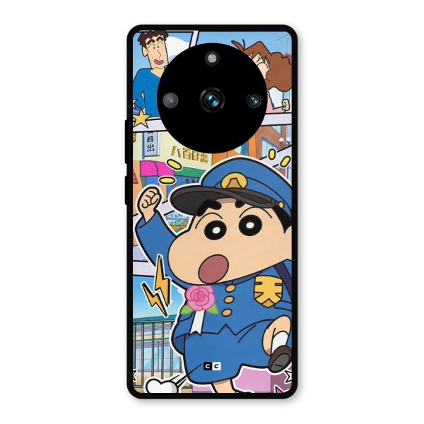 Officer Shinchan Metal Back Case for Realme 11 Pro