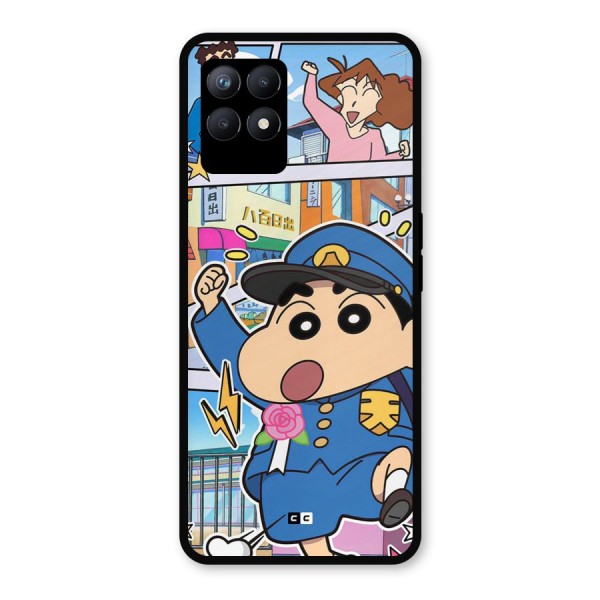 Officer Shinchan Metal Back Case for Realme 8i