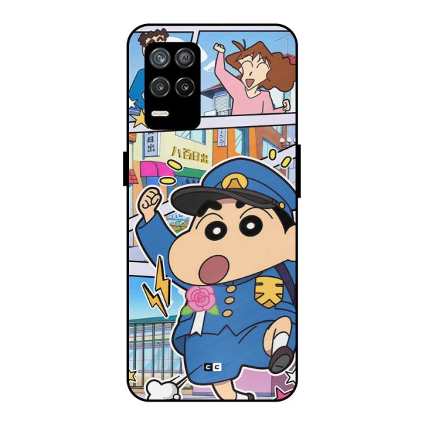 Officer Shinchan Metal Back Case for Realme 8s 5G