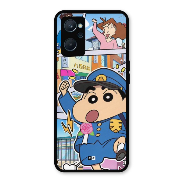 Officer Shinchan Metal Back Case for Realme 9i