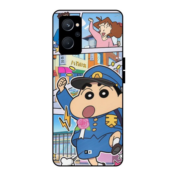 Officer Shinchan Metal Back Case for Realme 9i 5G