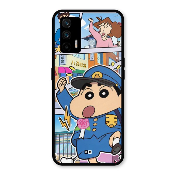 Officer Shinchan Metal Back Case for Realme GT 5G