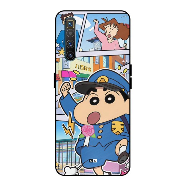 Officer Shinchan Metal Back Case for Realme X3 SuperZoom