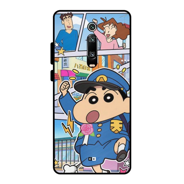 Officer Shinchan Metal Back Case for Redmi K20 Pro