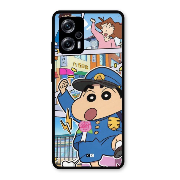 Officer Shinchan Metal Back Case for Redmi K50i