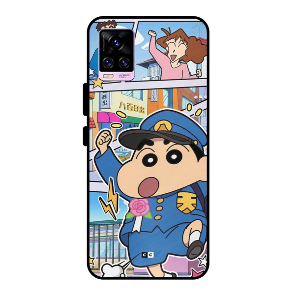 Officer Shinchan Metal Back Case for Vivo V20 Pro