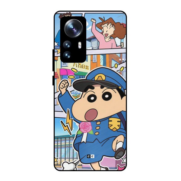 Officer Shinchan Metal Back Case for Xiaomi 12 Pro