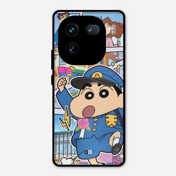 Officer Shinchan Metal Back Case for iQOO 12