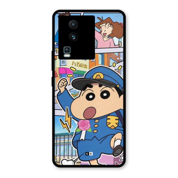 Officer Shinchan Metal Back Case for iQOO Neo 7