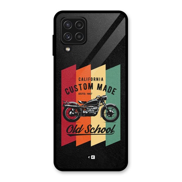 Old School Bike Glass Back Case for Galaxy A22 4G