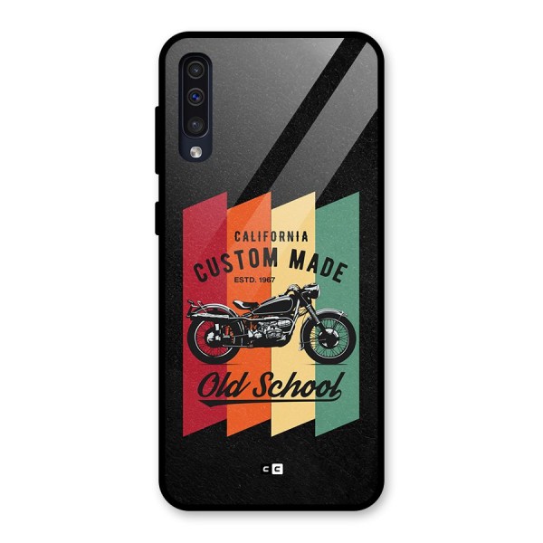 Old School Bike Glass Back Case for Galaxy A50