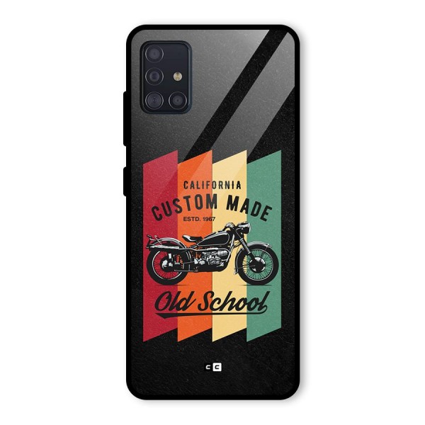 Old School Bike Glass Back Case for Galaxy A51