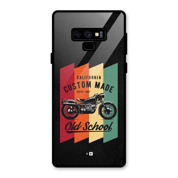 Old School Bike Glass Back Case for Galaxy Note 9