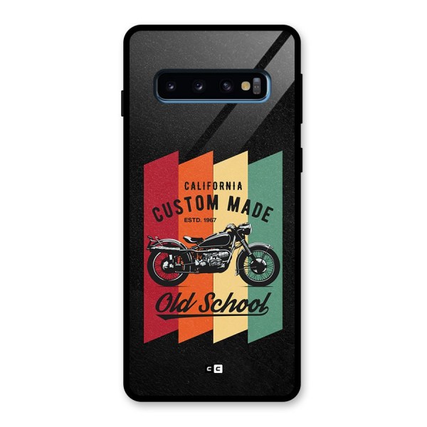 Old School Bike Glass Back Case for Galaxy S10