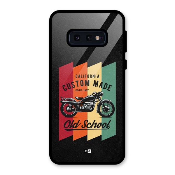 Old School Bike Glass Back Case for Galaxy S10e