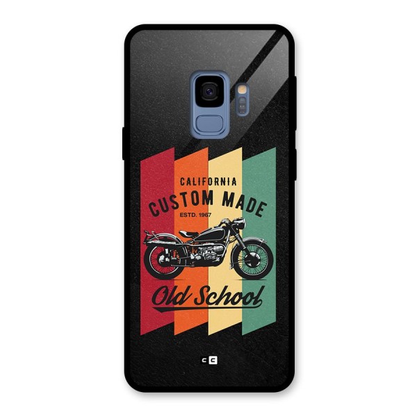 Old School Bike Glass Back Case for Galaxy S9