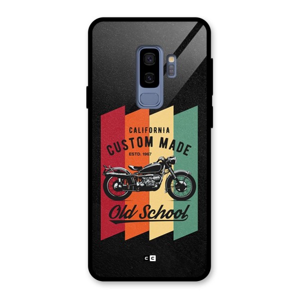 Old School Bike Glass Back Case for Galaxy S9 Plus