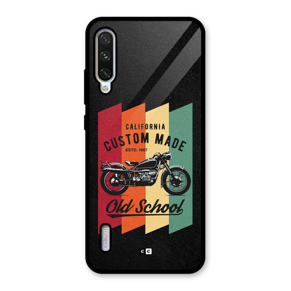 Old School Bike Glass Back Case for Mi A3