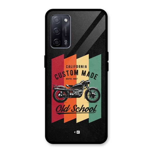 Old School Bike Glass Back Case for Oppo A53s 5G