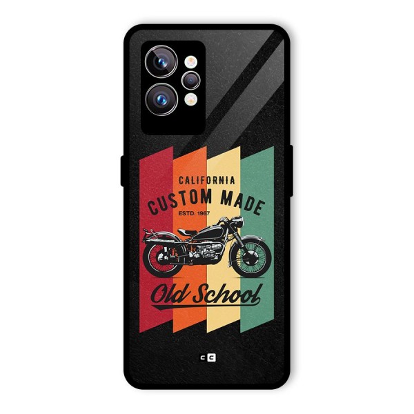 Old School Bike Glass Back Case for Realme GT2 Pro