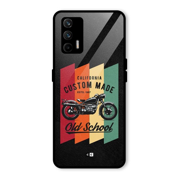 Old School Bike Glass Back Case for Realme X7 Max