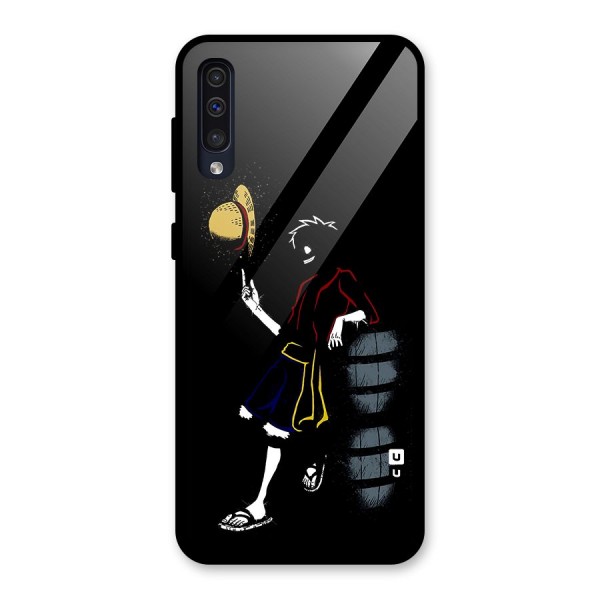 One Piece Luffy Style Glass Back Case for Galaxy A50s