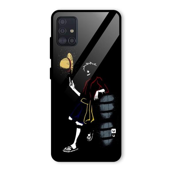 One Piece Luffy Style Glass Back Case for Galaxy A51