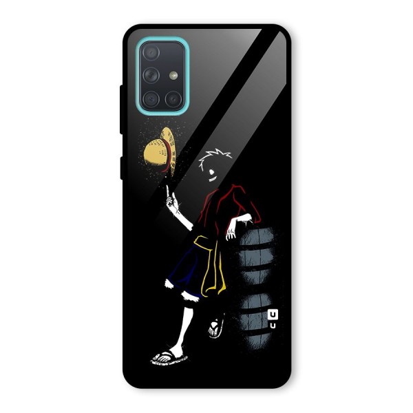 One Piece Luffy Style Glass Back Case for Galaxy A71