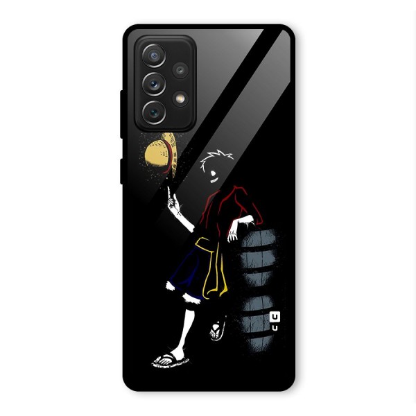 One Piece Luffy Style Glass Back Case for Galaxy A72