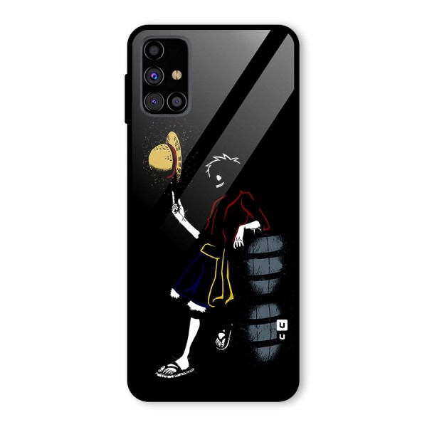 One Piece Luffy Style Glass Back Case for Galaxy M31s