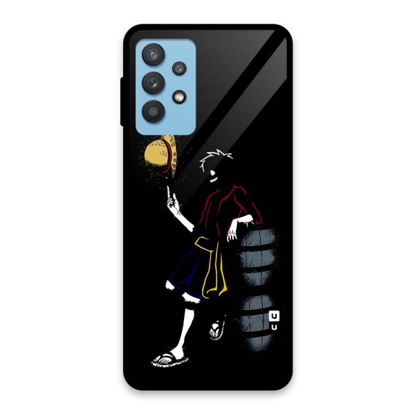 One Piece Luffy Style Glass Back Case for Galaxy M32 5G