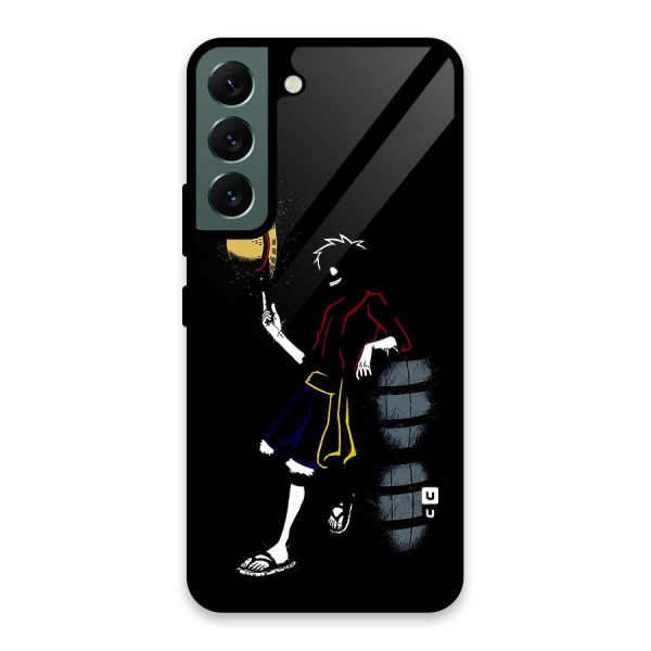 One Piece Luffy Style Glass Back Case for Galaxy S22 5G
